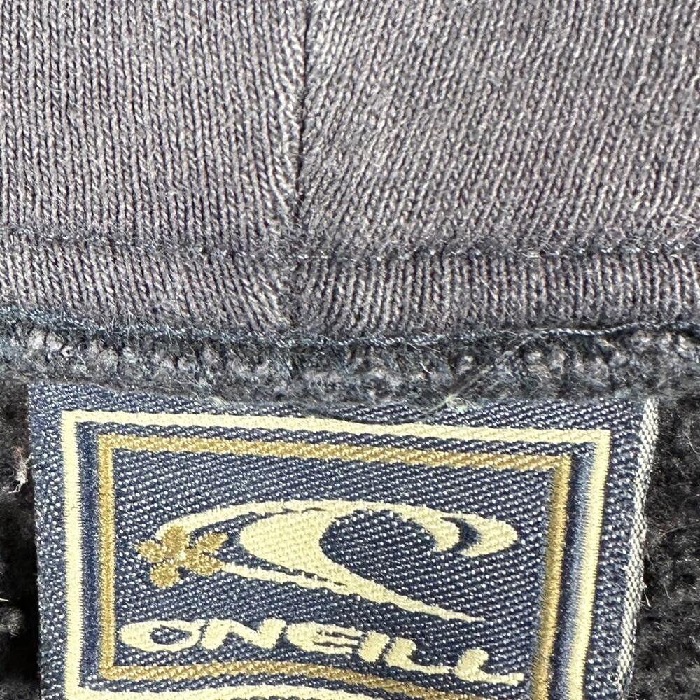 Vintage O’Neill 90s Y2K Hoodie Black Pullover Spell Out Logo Skate Size Medium - Picture 7 of 9